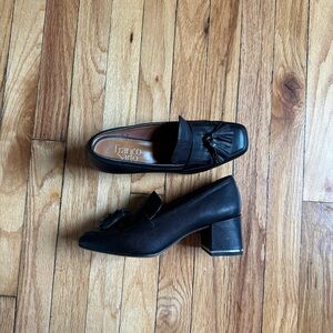 Franco Sarto Black Leather Women's Loafers